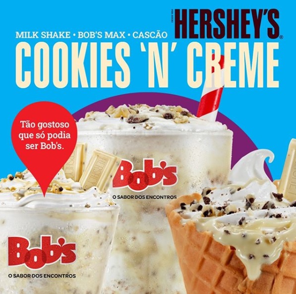 Bob’s lança linha de sobremesas em parceria com a Hershey’s